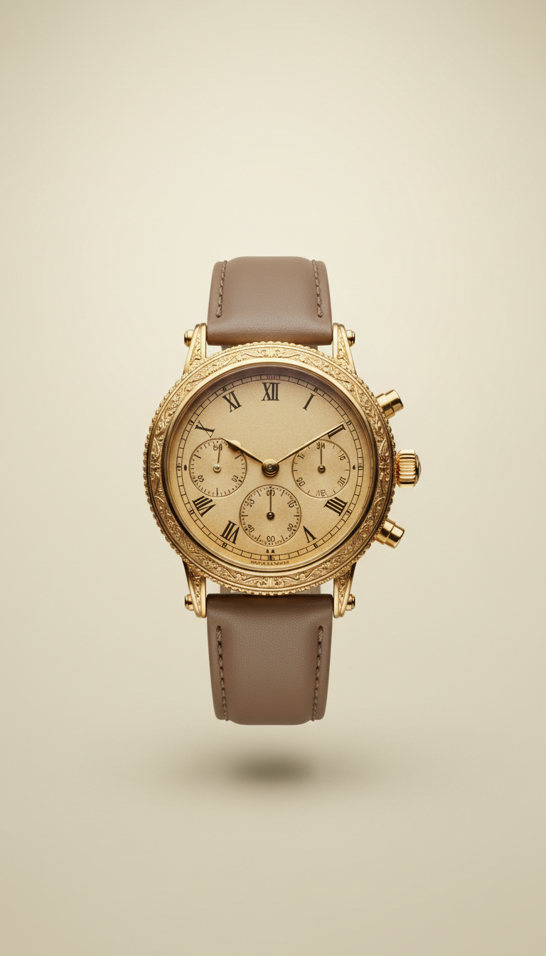 Chronographe suisse or vieilli