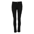 Jeans skinny en coton noir de Dolce & Gabbana, ajustés, avec détails modernes, portée sur un mannequin.
