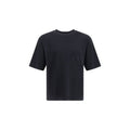 T-shirt en coton noir de la marque Dsquared², coupe classique et logo discret visible sur le devant.