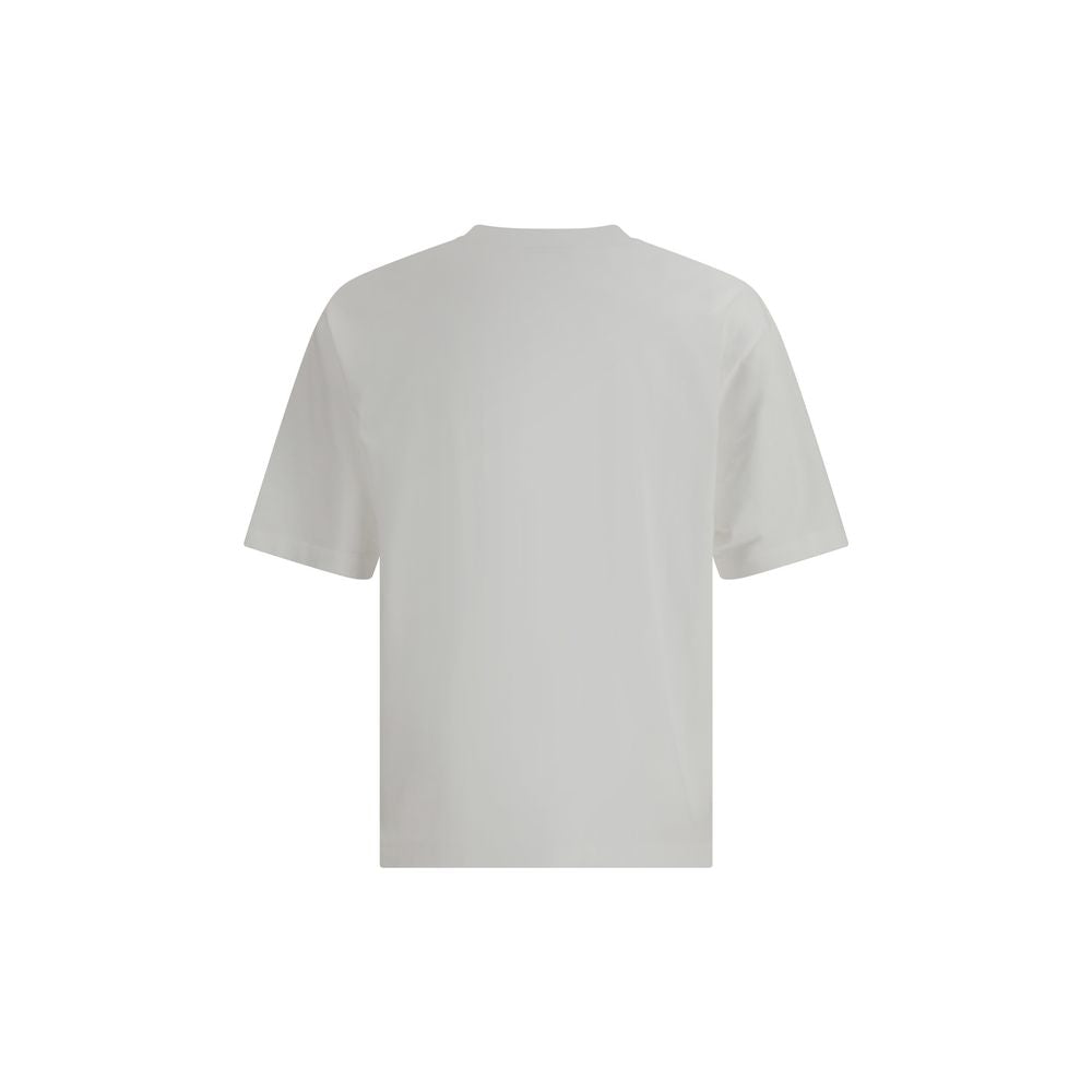 T-shirt blanc en coton de la marque Dsquared², vue de face, avec col rond et design simple.