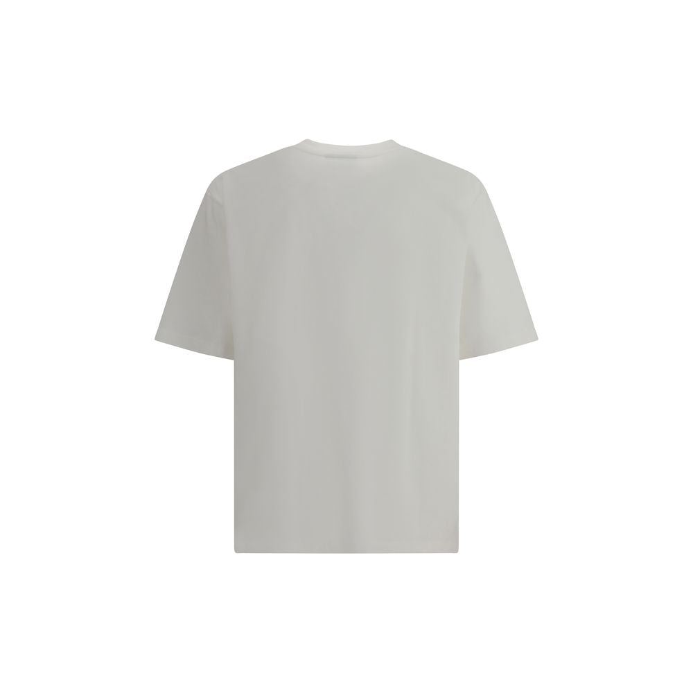 T-shirt blanc en coton de la marque Dsquared², coupe classique, visible sur un mannequin.