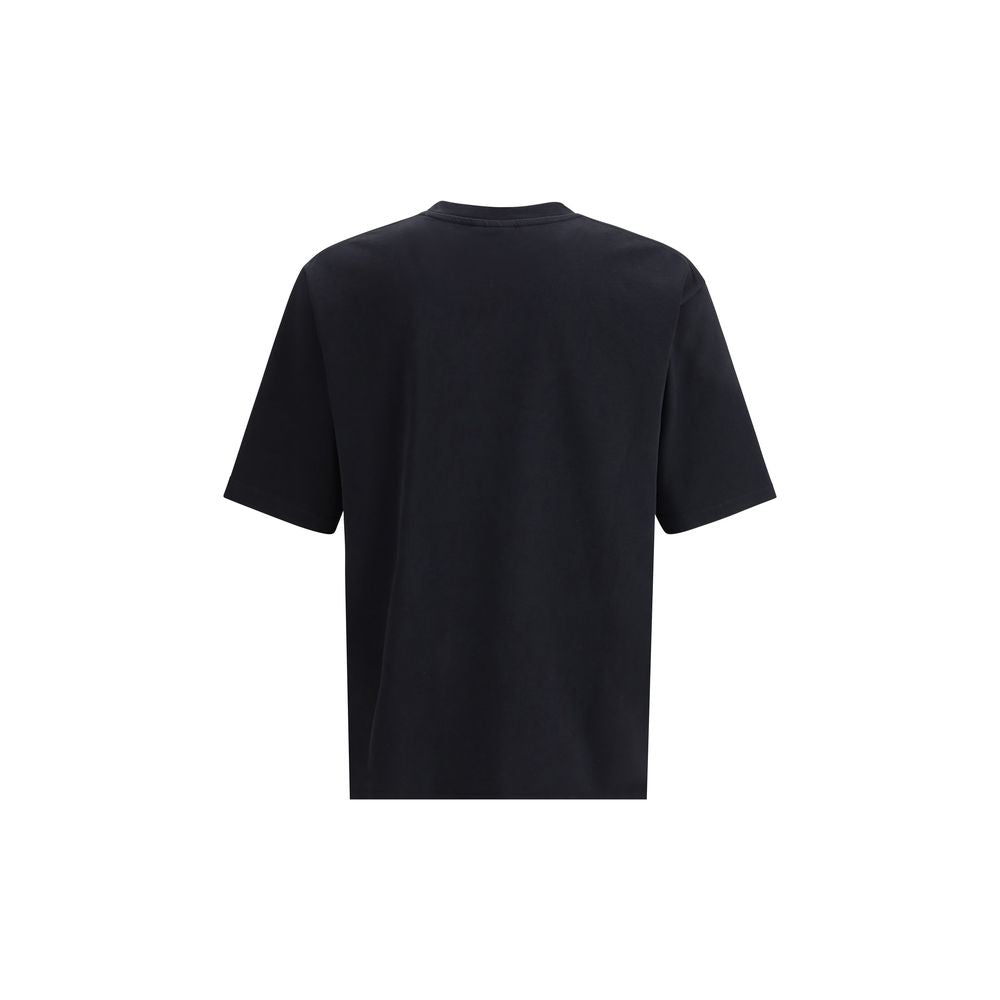 T-shirt en coton noir de la marque Dsquared², coupe classique avec logo discret visible sur le devant.
