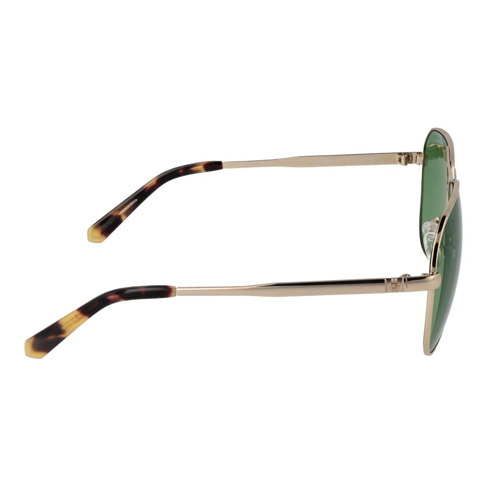 Lunettes de soleil en métal doré Guess, style moderne avec monture fine et verres foncés pour un look tendance et élégant.