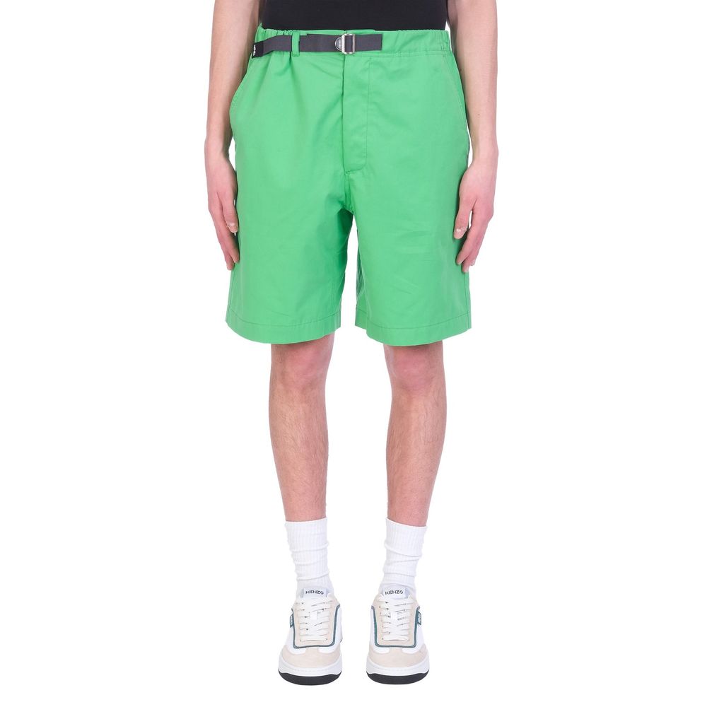 Jupe mi-longue en coton bicolore de Kenzo, longueur au genou, avec un design moderne et élégant.