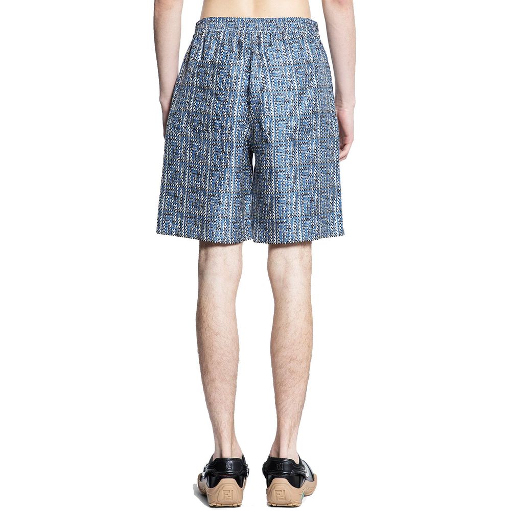 Jupe en soie bleue mi-mollet de Fendi, finition élégante et tissu fluide, visible dans l'image.