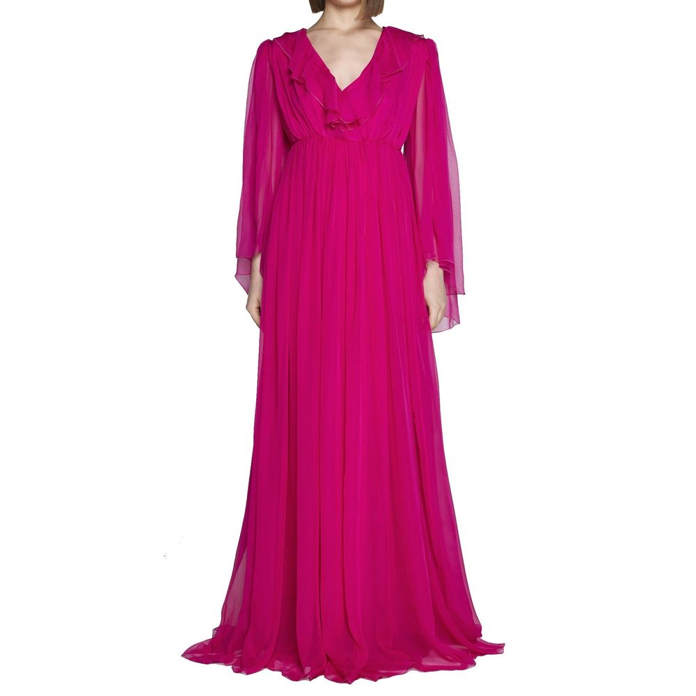 Robe décontractée en soie multicolore Gucci, style élégant avec motif coloré, portée idéale pour un look sophistiqué et confortable.