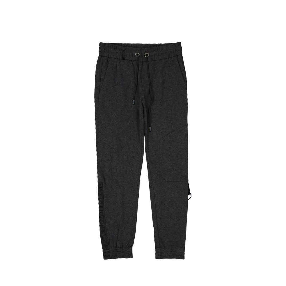 Pantalons de jogging gris en coton de Philipp Plein, vêtement de sport confortable avec logo brodé, visibles sur l'image.