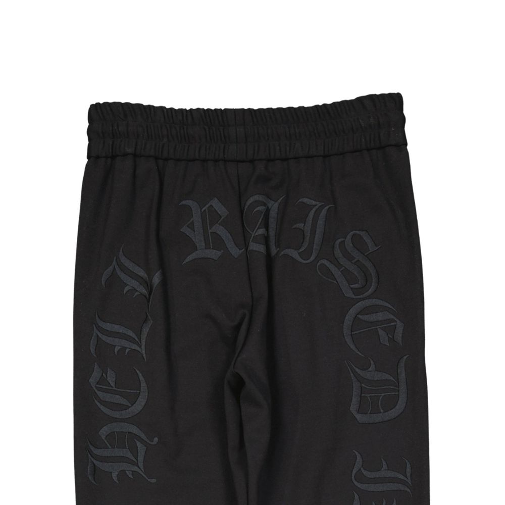 Pantalon de sport noir en élasthanne de Philipp Plein, joggers de fitness avec coupe ajustée et détails modernes.
