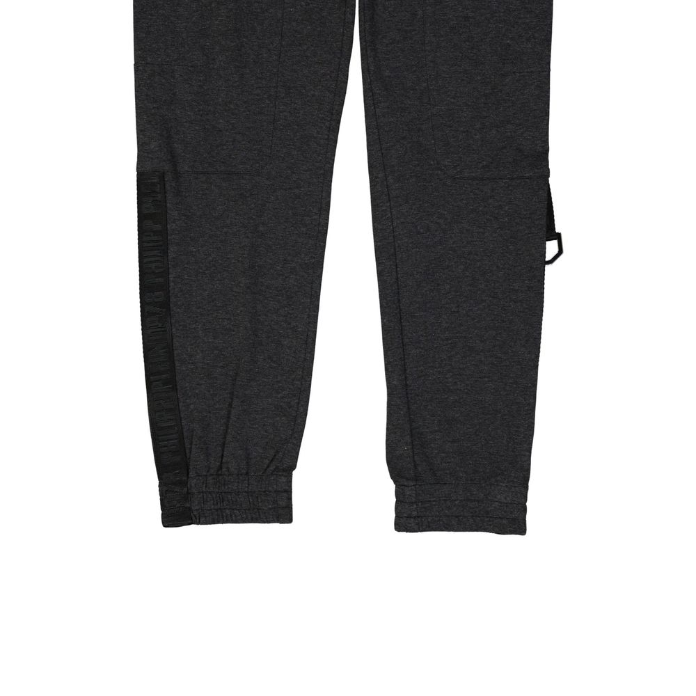 Pantalons de jogging gris en coton Philipp Plein, vêtements de sport confortables et tendance, visibles sur l'image.