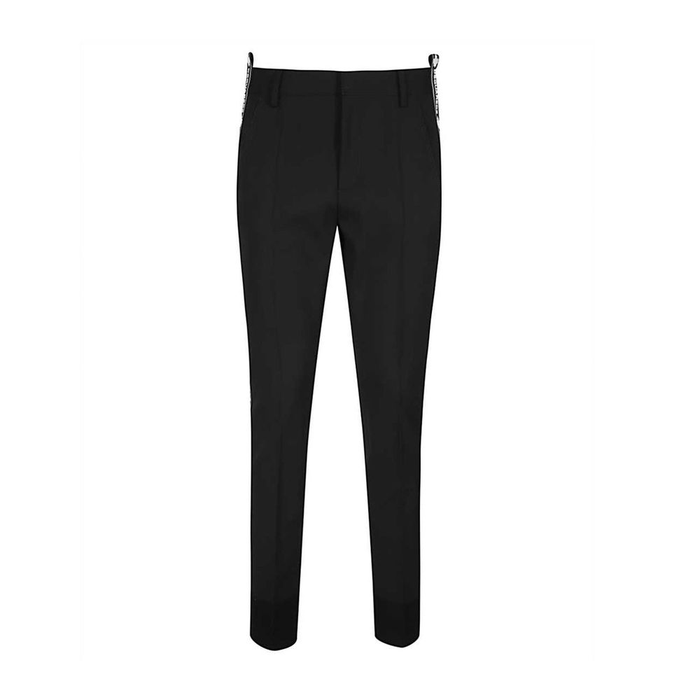 Pantalon en laine noire Dsquared² pour femme, coupe élégante et classique, visible avec détails de couture.