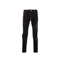 Jeans en denim noir en coton de Dsquared², coupe classique, visible en détail sur fond neutre.