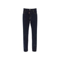 Jeans droits en coton bleu de Dsquared², style décontracté avec coupe classique, visibles sur le produit.