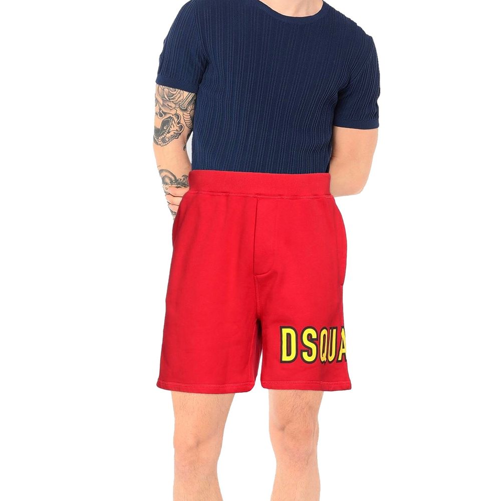 Shorts en coton multicolores de Dsquared², style décontracté avec motifs vifs, parfait pour un look estival.