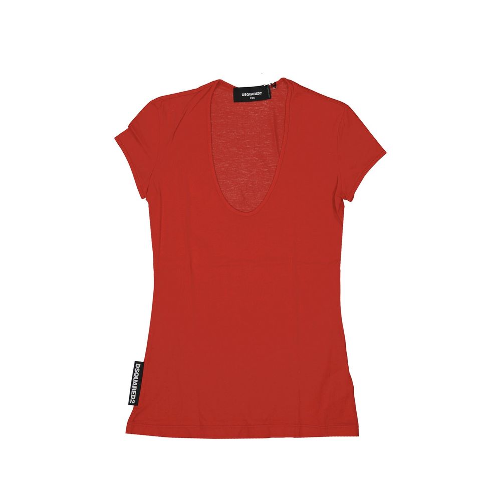 T-shirt en coton multicolore de la marque Dsquared², coupe classique et design coloré, vue de face.