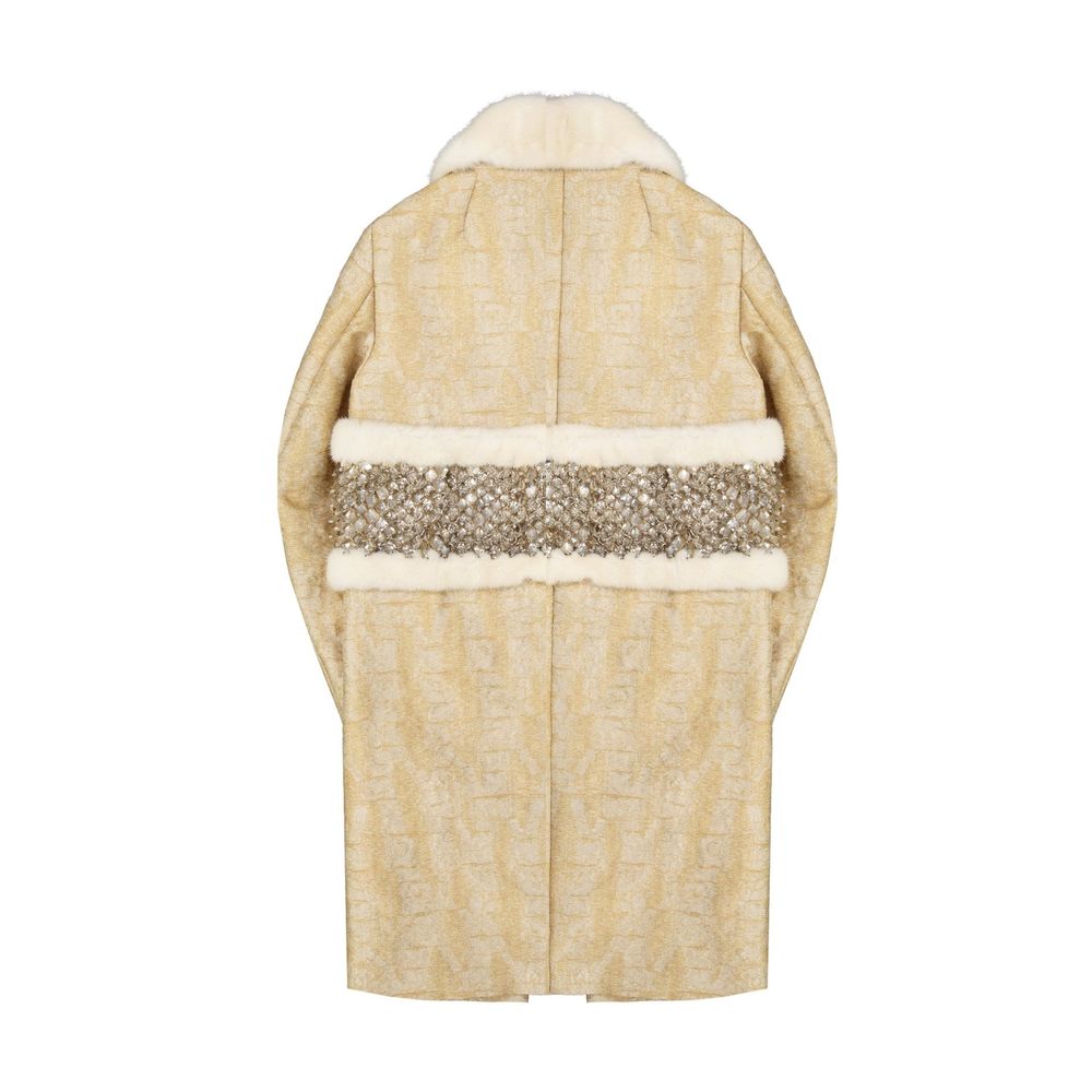 Manteau beige en polyamide de Dsquared², style moderne, coupe élégante, visible détails du tissu et finition en image.