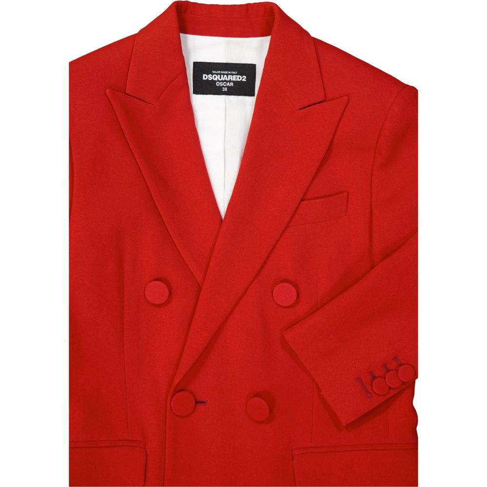 Veste longue multicolore en viscose de la marque Dsquared², design élégant et tendance, vue de face.