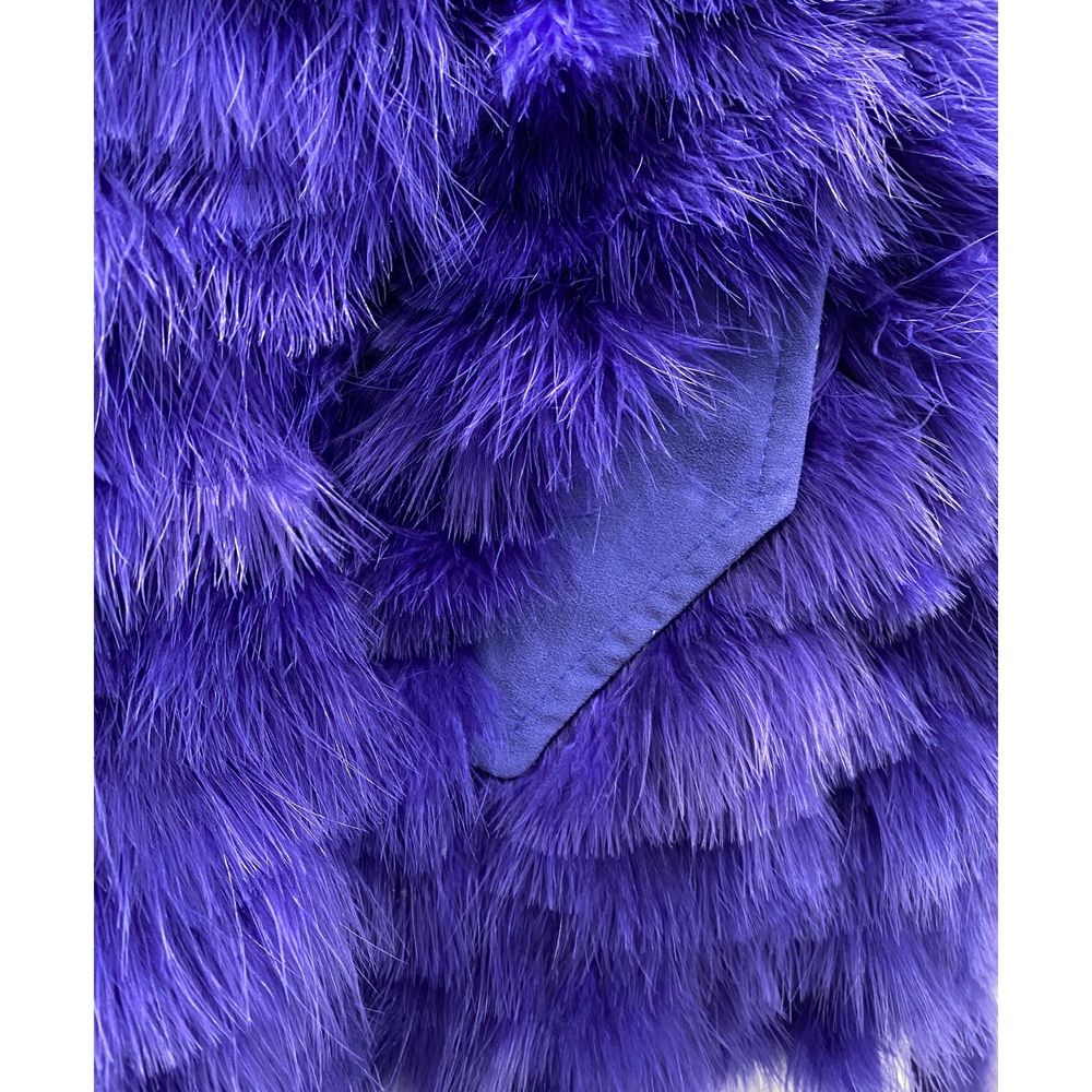 Veste bomber bleue en plumes Dsquared², style tendance avec détails élégants, vue de face sur fond neutre.