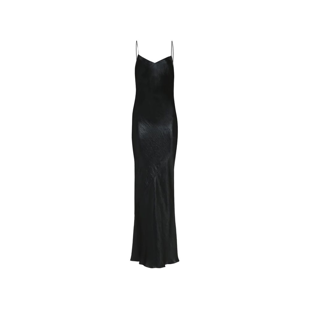 Robe décontractée en acétate noire de Saint Laurent, coupe élégante, portée fluide et sophistiquée.