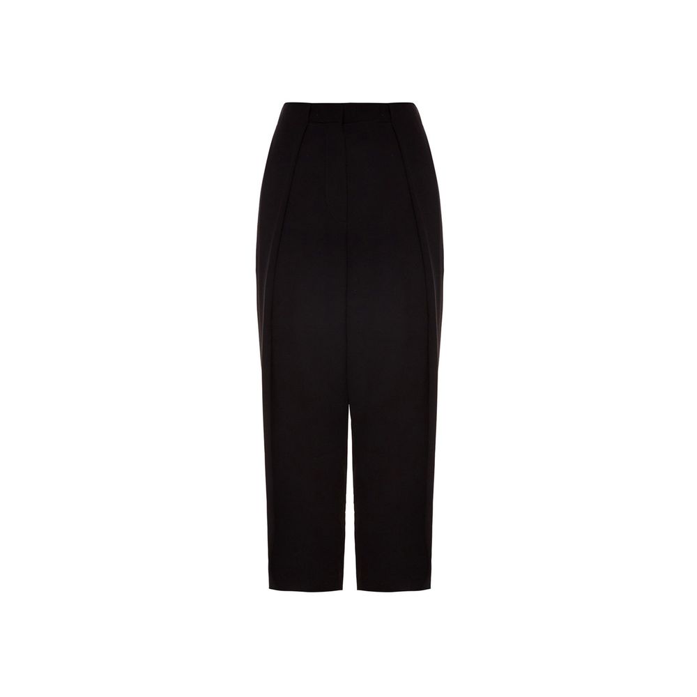 Pantalon décontracté noir en viscose de Balmain, coupe confortable et style élégant, visible en image.