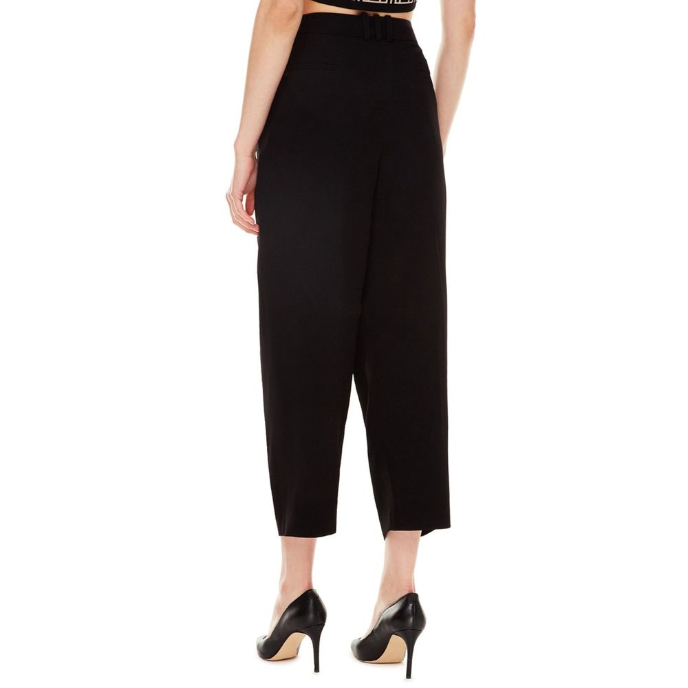 Pantalons décontractés noirs en viscose de Balmain, coupe élégante et confort moderne pour un style chic et casual.