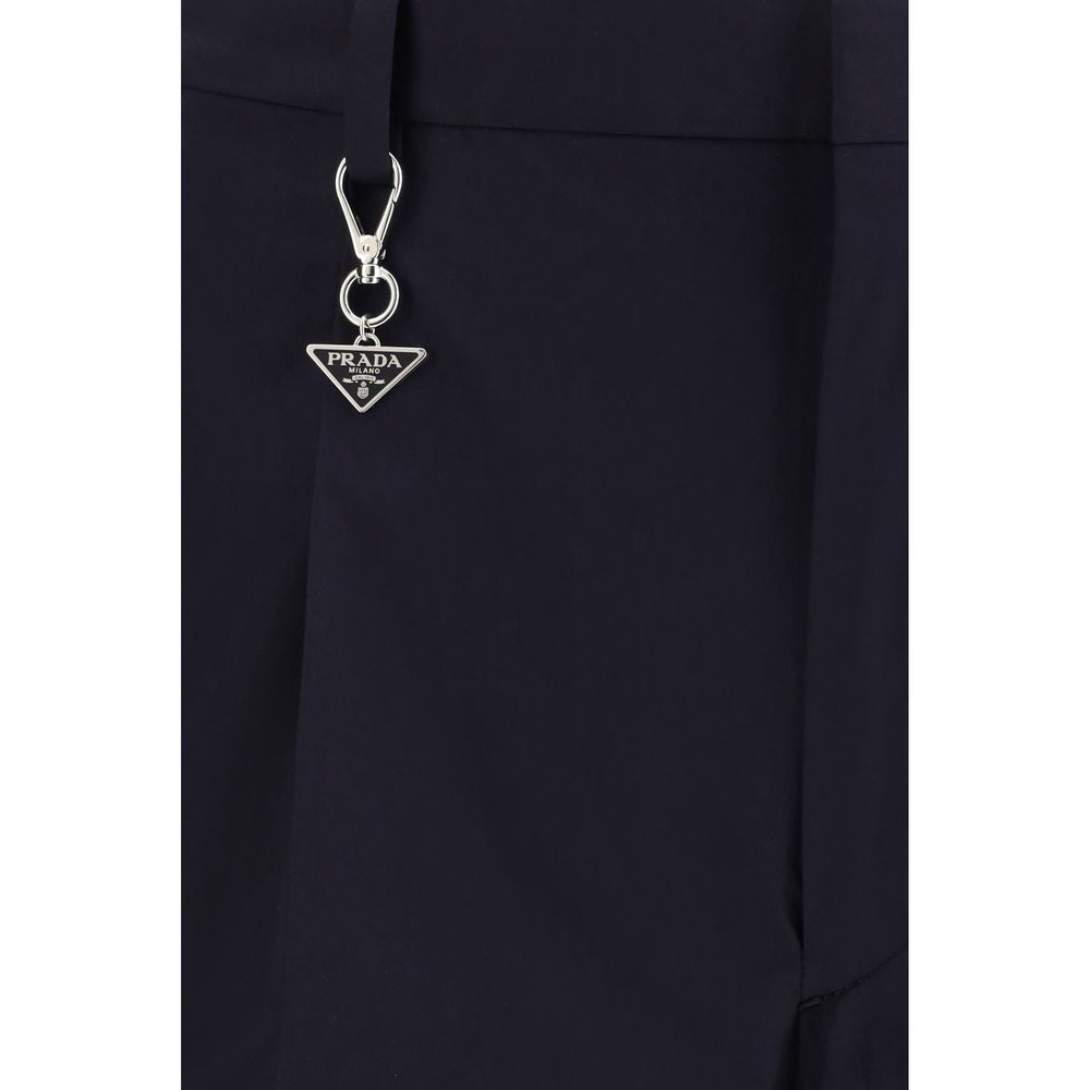 Prada Blaue Baumwoll-Freizeithose