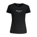 Pepe Jeans schwarzes Damen-T-Shirt aus Baumwolle