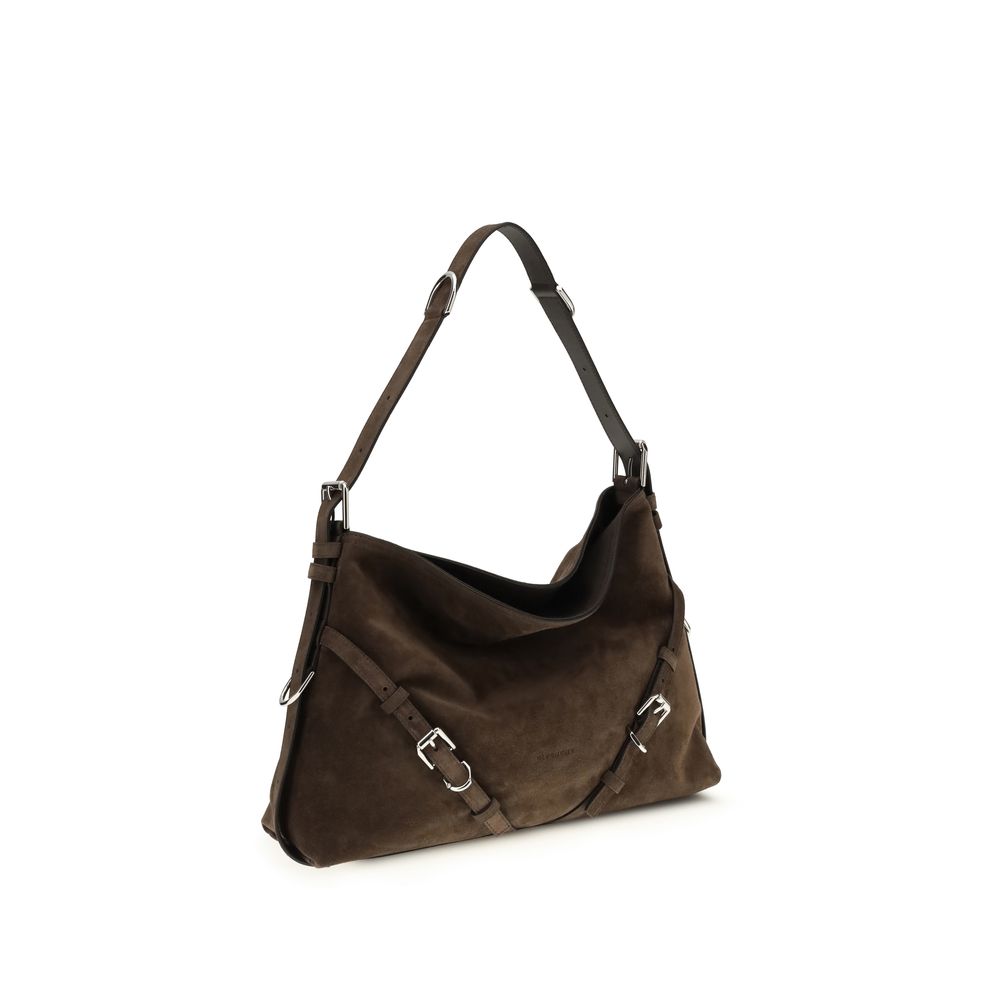 Sac à main Givenchy Bos Taurus en cuir de veau noir, sac à épaule élégant avec détails sophistiqués.