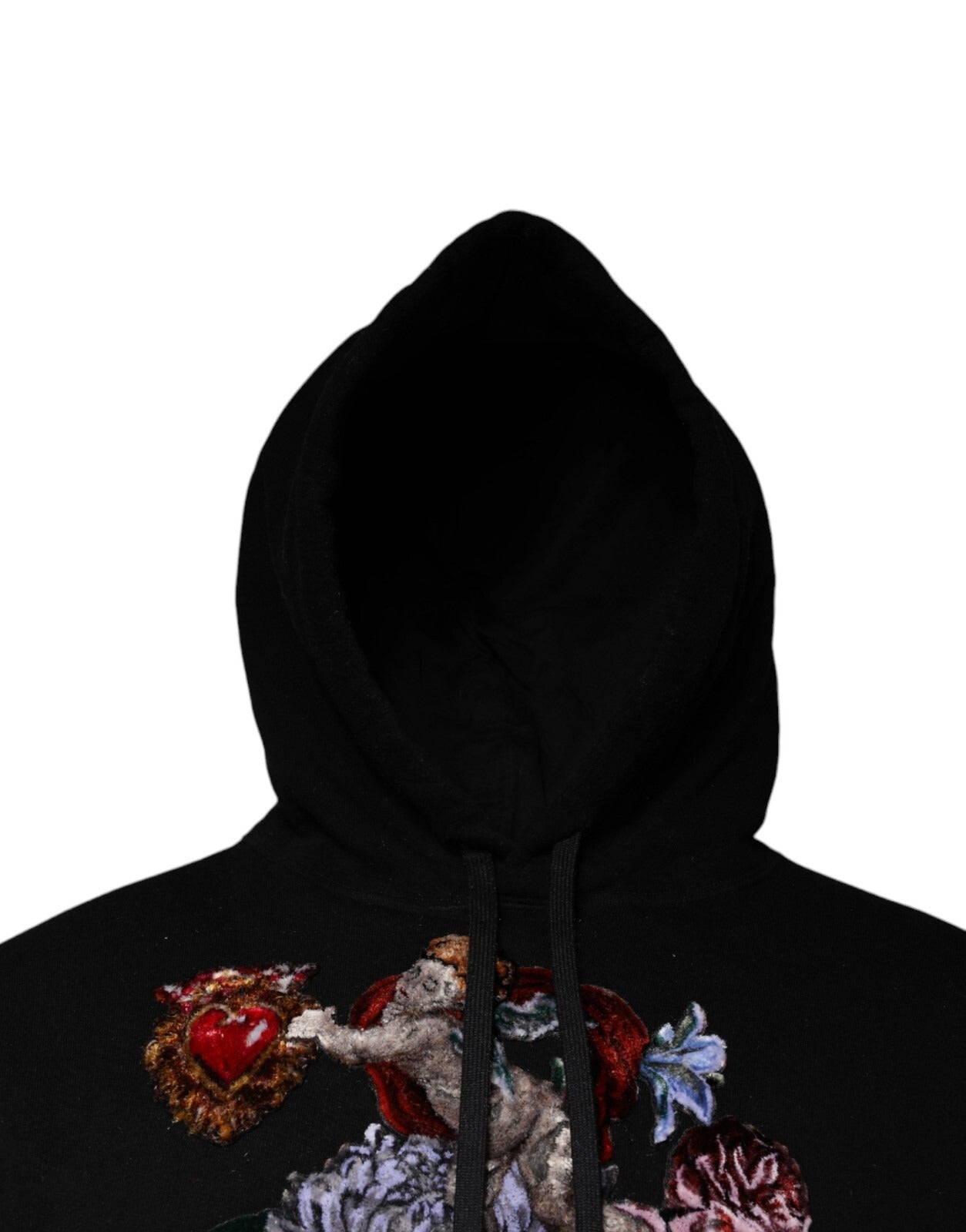 Sweat-shirt à capuche noir Dolce & Gabbana Paradiso pour hommes, pull décontracté avec logo et design tendance.