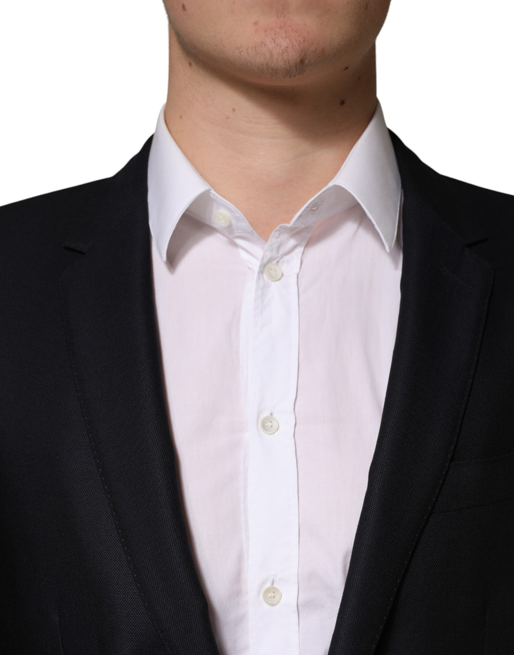 Blazer noir Dolce & Gabbana Martini à simple boutonnière, élégante veste de costume pour homme.