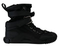 Chaussures sneakers hautes Dolce & Gabbana Sorrento en nylon noir, style décontracté avec semelle robuste et design moderne.