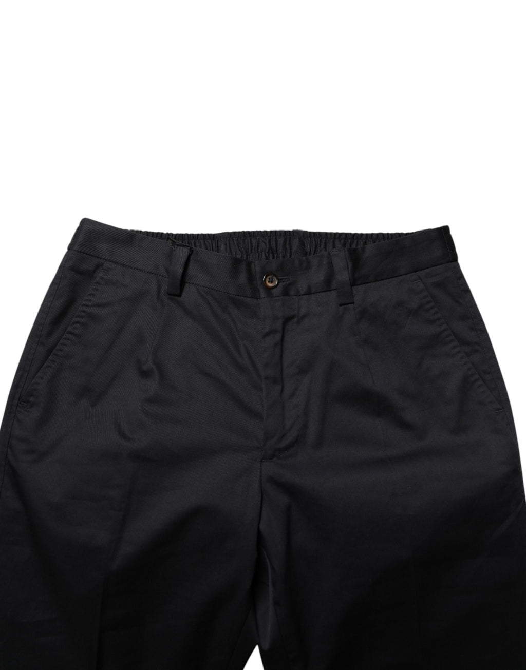 Pantalon skinny en coton bleu foncé de Dolce & Gabbana, pantalon élégant pour femme, ajusté et confortable.