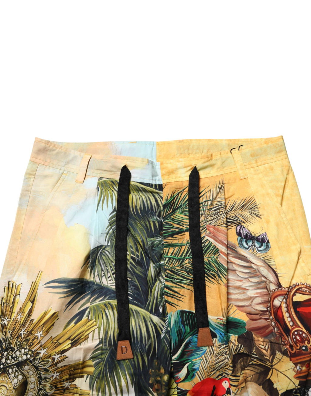 Pantalon lounge multicolore Dolce & Gabbana Tropical King avec motif tropical, confort décontracté et style élégant.