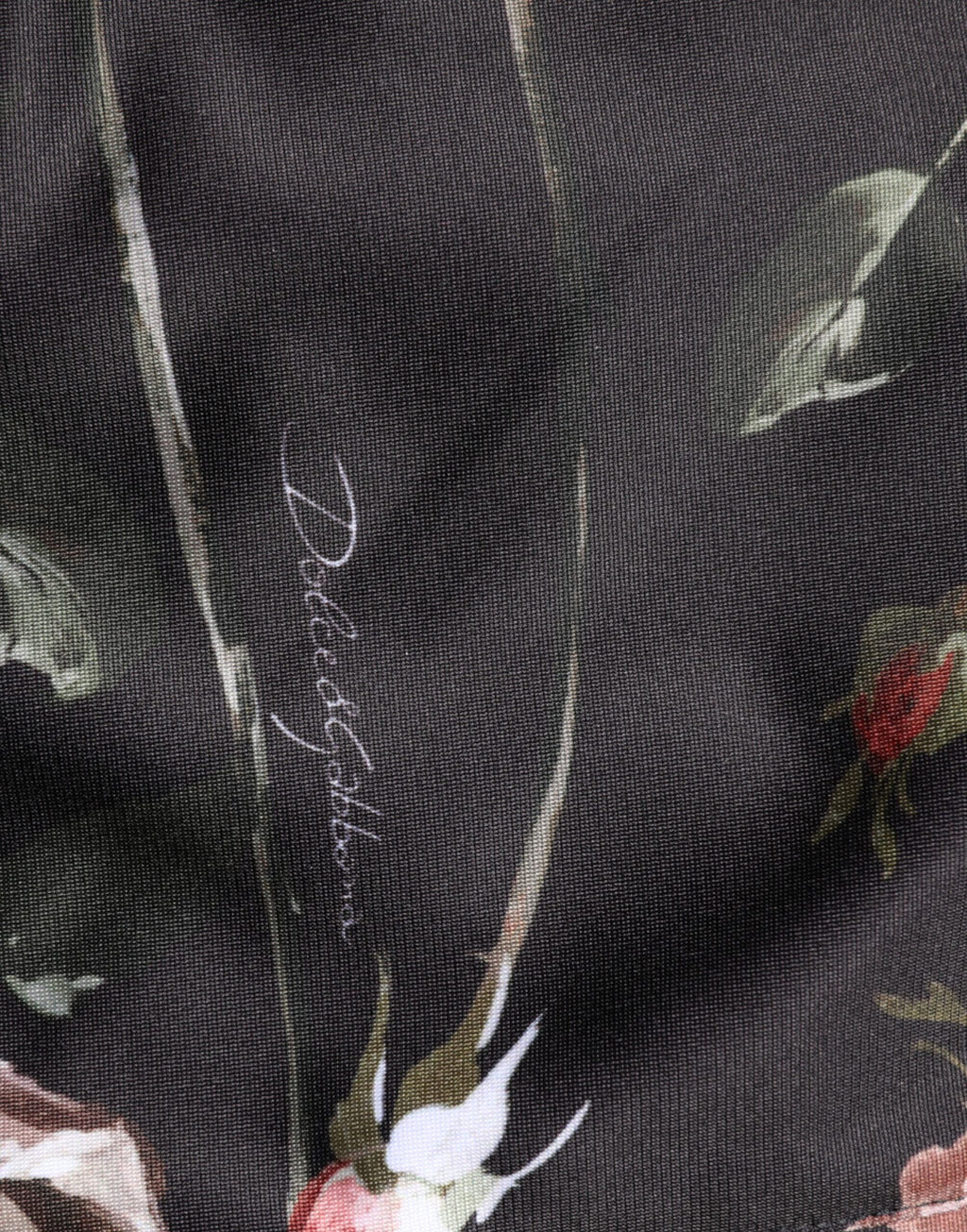 Pantalon chino noir Dolce & Gabbana à motifs floraux, coupe droite, pantalon élégant pour femme.