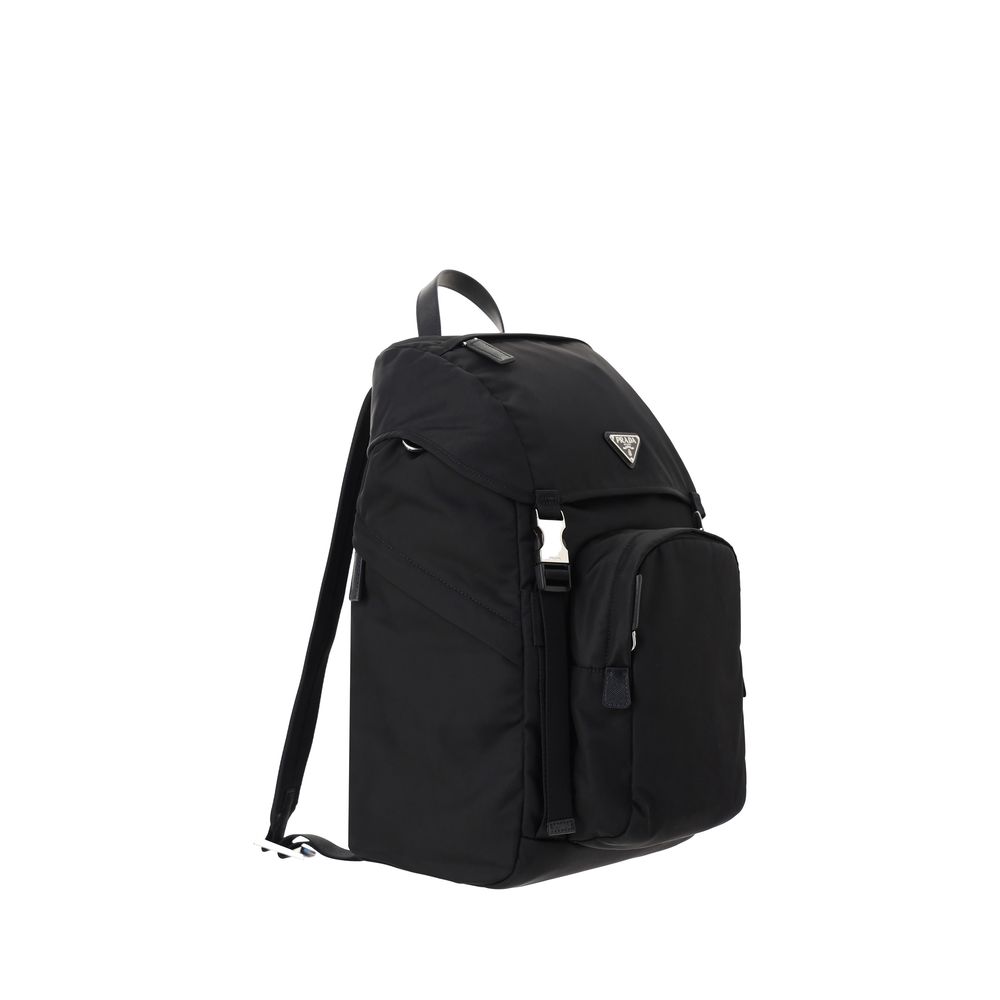 Prada Schwarzer Rucksack aus recyceltem Polyamid