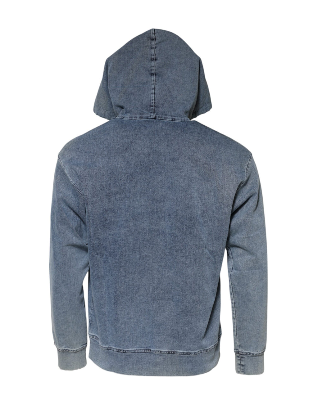 Sweat à capuche en coton bleu Dolce & Gabbana avec logo, doux, confortable, mode décontractée pour homme.