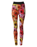 Leggings Dolce & Gabbana multicolores à fleurs, stretch à taille élastique, pantalon élégant et confortable.