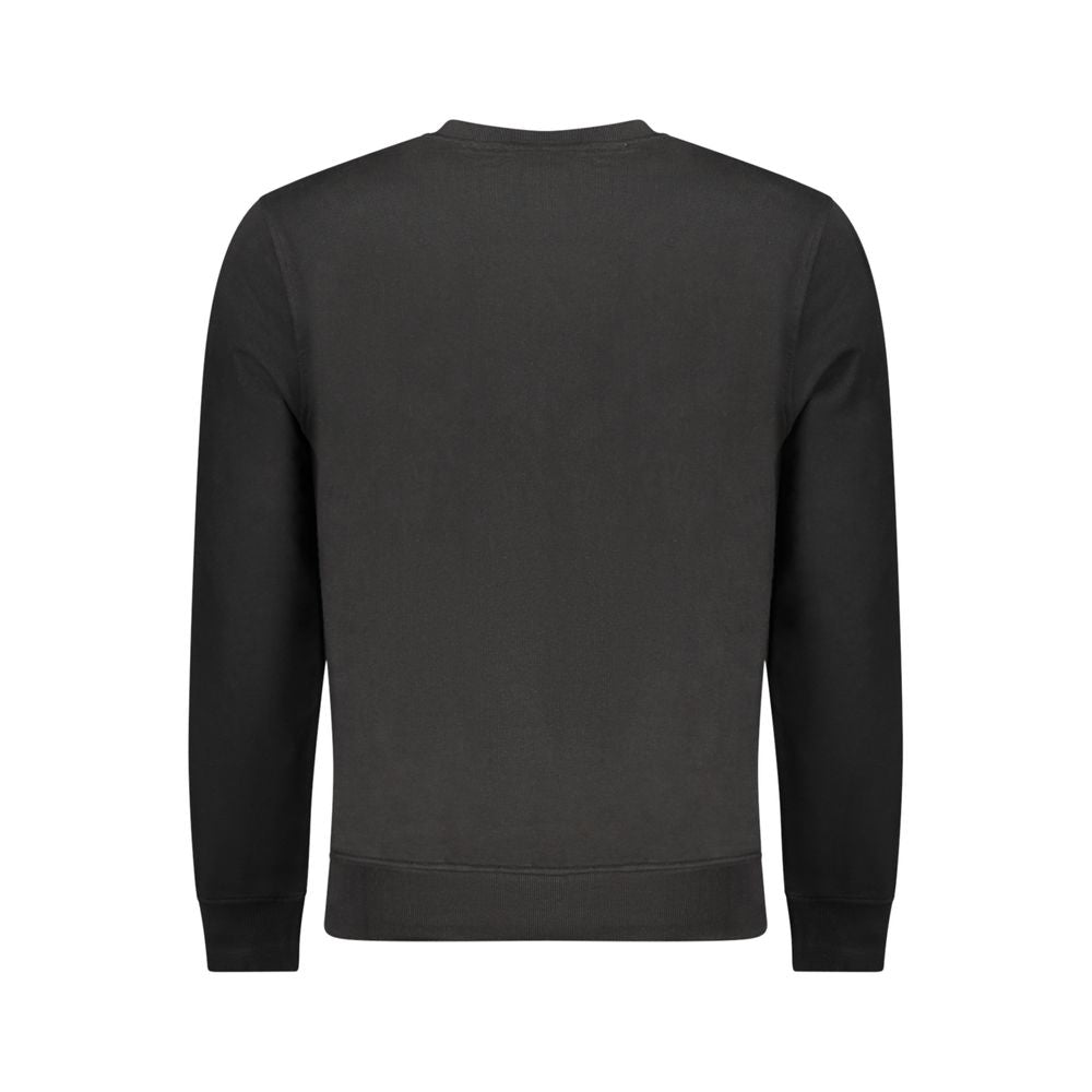 Sweat-shirt pour homme en coton noir de la marque Pepe Jeans, vêtement décontracté avec col rond et manches longues.