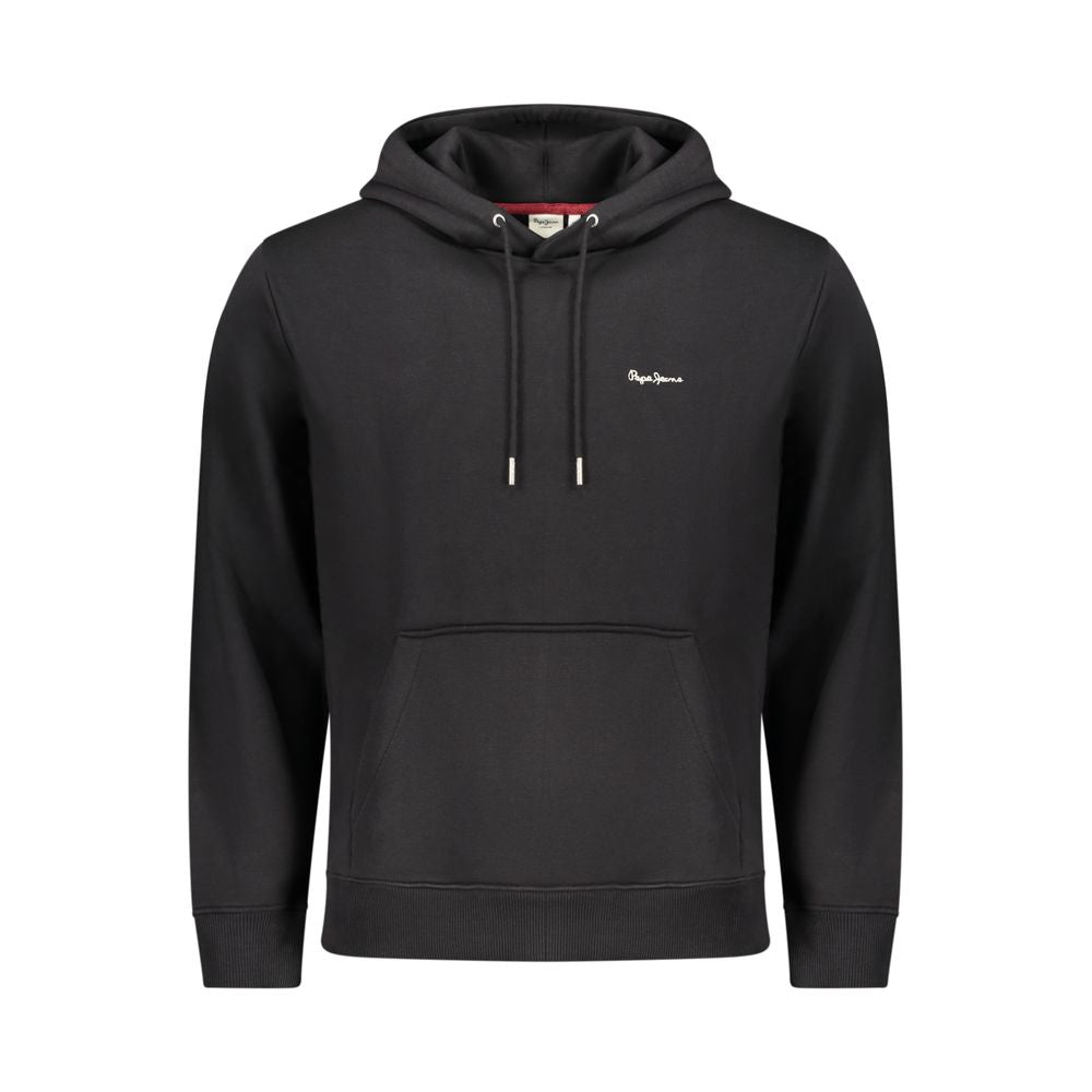 Sweat-shirt homme en polyester noir de la marque Pepe Jeans, coupe décontractée et design simple visible sur l'image.