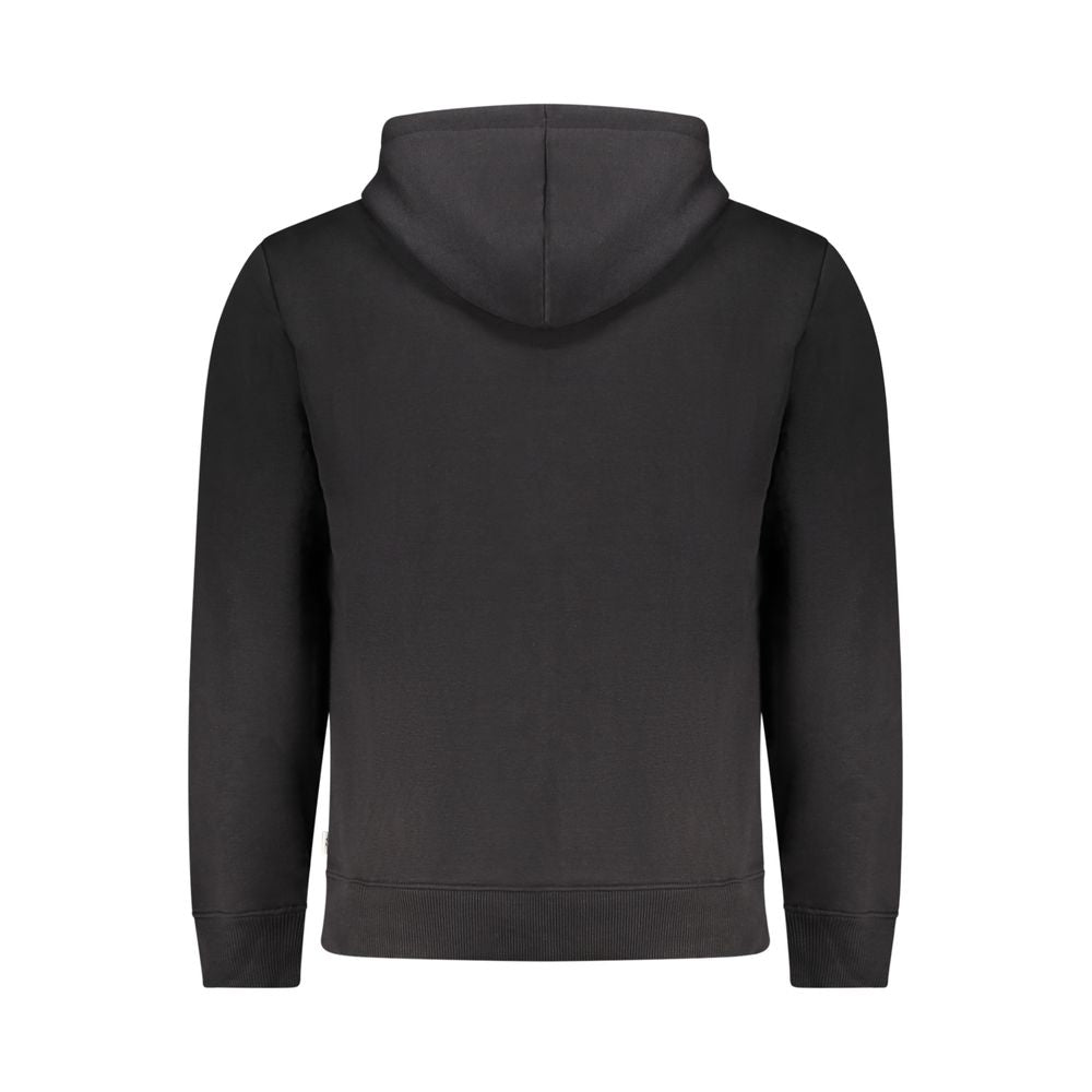 Sweat-shirt homme en polyester noir de la marque Pepe Jeans, style décontracté avec logo discret sur la poitrine.