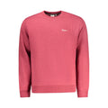 Sweatshirt en coton rouge pour homme de la marque Pepe Jeans, style décontracté avec logo Pepe Jeans visible sur le devant.