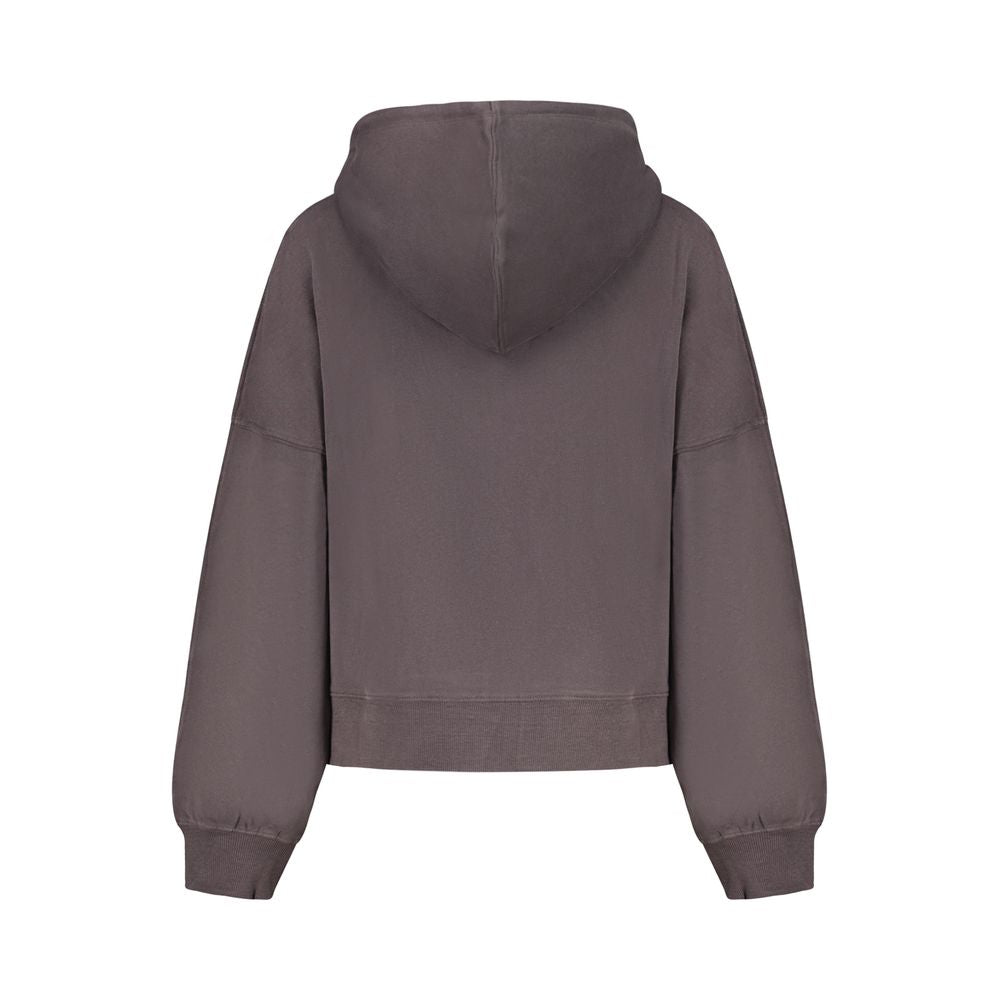 Sweat-shirt noir en coton pour femmes de Pepe Jeans, coupe décontractée avec logo sur la poitrine.