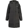 Veste pour femme Guess Jeans en polyester noir avec fermeture éclair et col montant, style décontracté et tendance.