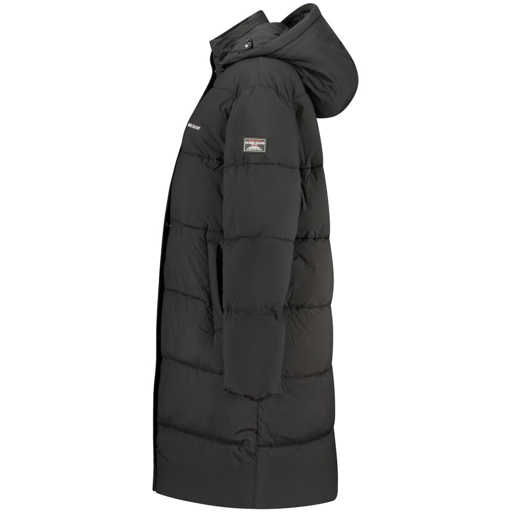 Veste pour femmes Guess Jeans en polyester noir, style décontracté avec col et fermeture éclair, adaptée à la mode urbaine.