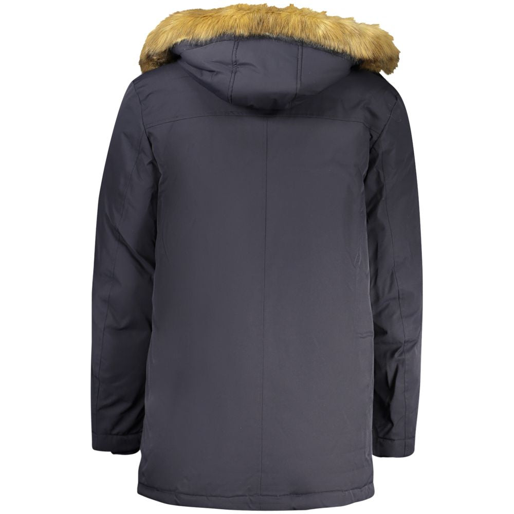 Veste femme Guess Jeans beige en polyester, style décontracté avec col et manches longues, vue de face.