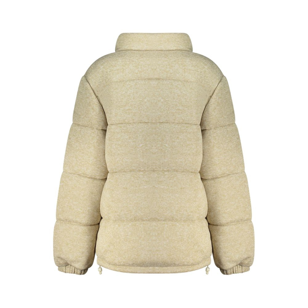 Veste beige en polyester pour femmes de Guess Jeans, tissu léger et coupe élégante, adaptée à un style décontracté.