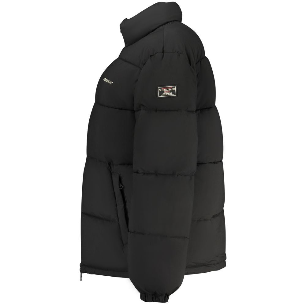 Veste en polyester noire pour femme de la marque Guess Jeans, avec coupe moderne et détails élégants.