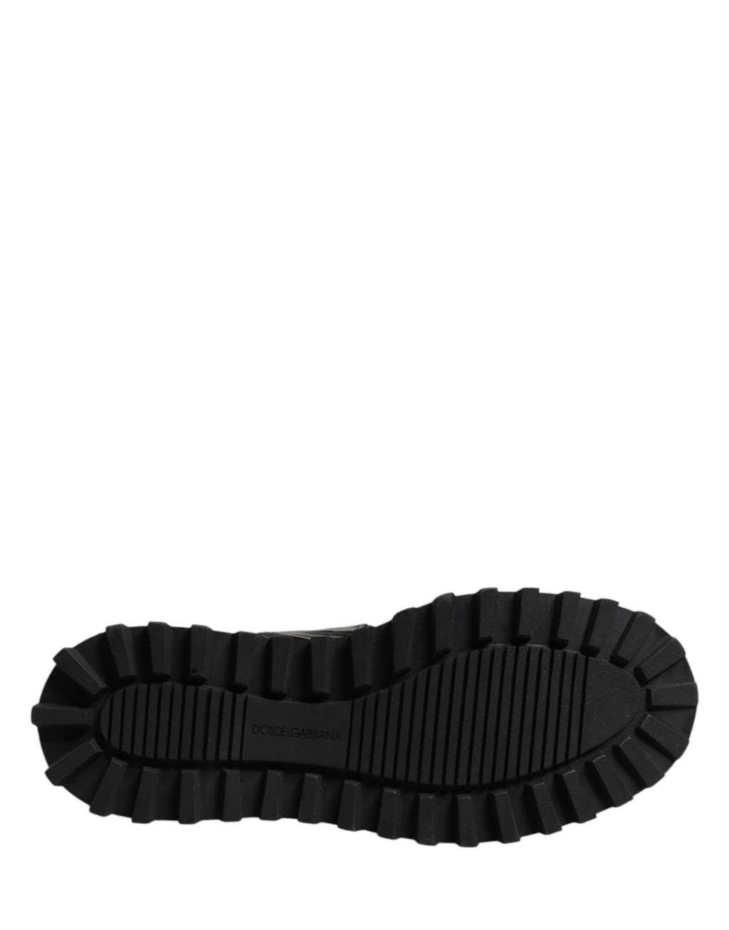 Chaussures bottines en cuir noir Dolce & Gabbana avec plaque DG, lacets, style élégant et moderne.