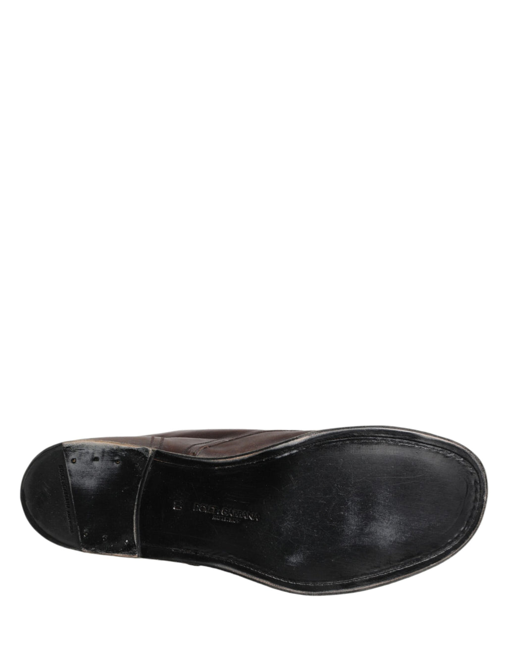 Chaussures homme Dolce & Gabbana, bottines courtes en cuir marron à lacets, style élégant et moderne.