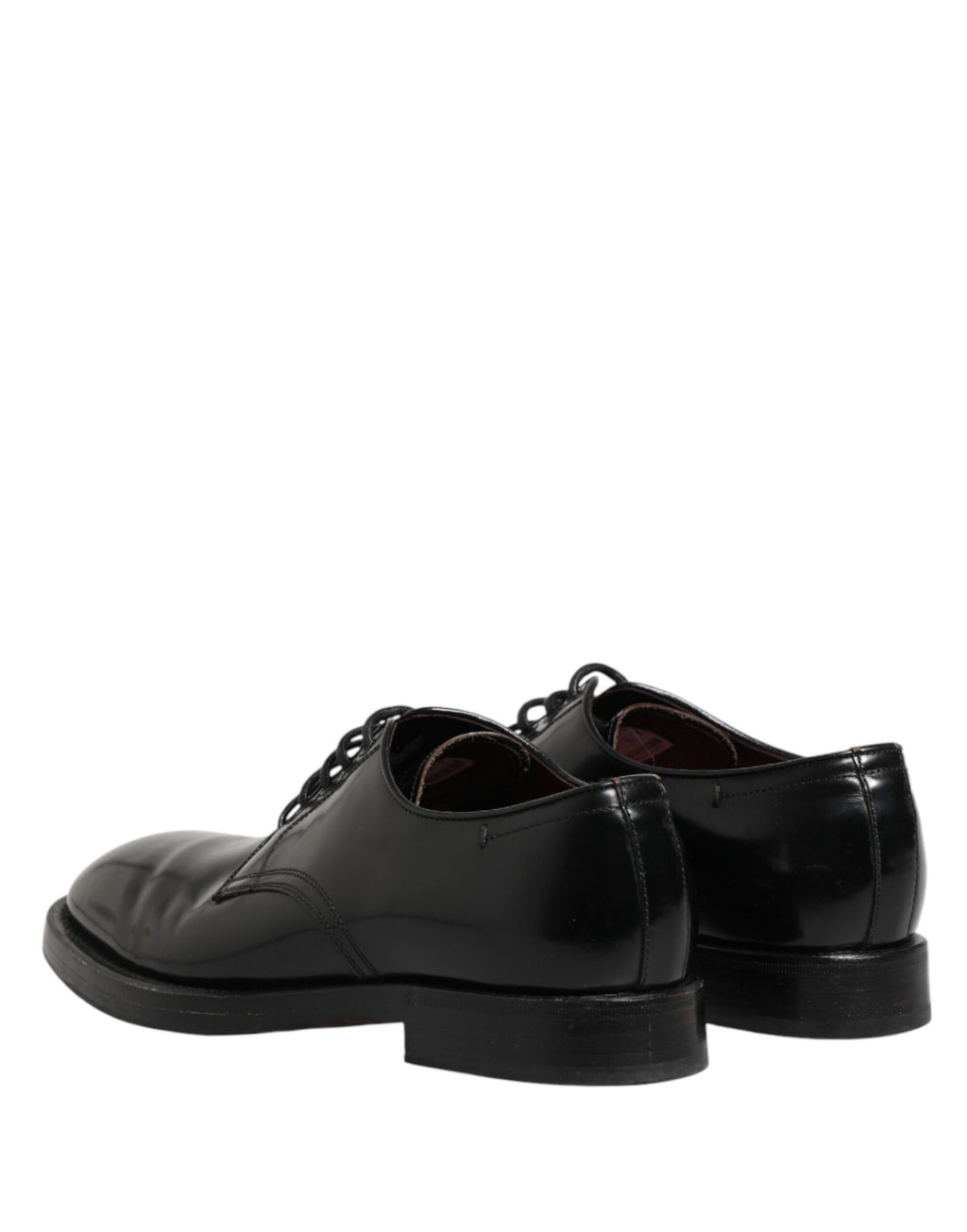 Chaussures derby en cuir noir Dolce & Gabbana avec laçage, élégantes et modernes pour hommes.