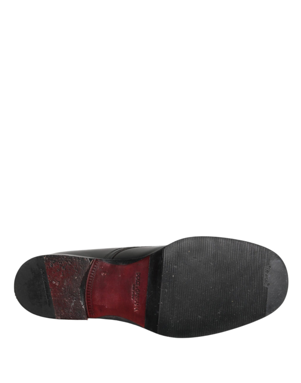 Chaussures Derby en cuir noir Dolce & Gabbana avec laçage pour hommes, style élégant et sophistiqué.